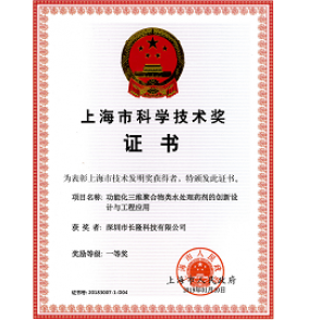 上海市科學技術獎-一等獎